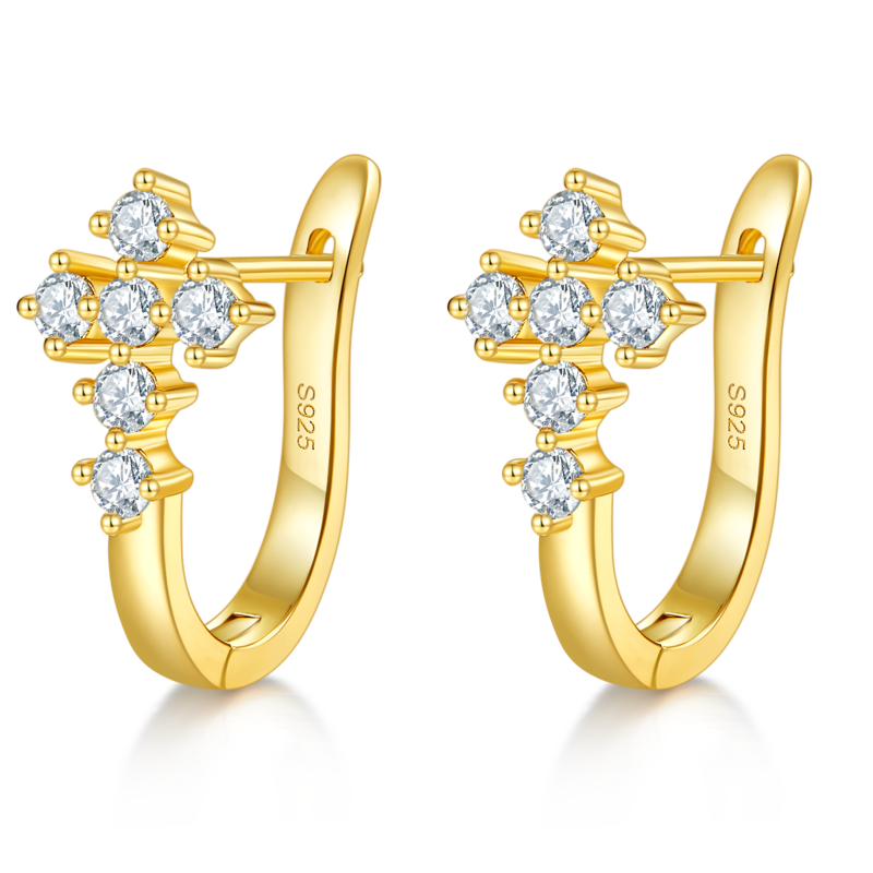 耳环S925银莫桑钻厘石D级0.72CT
